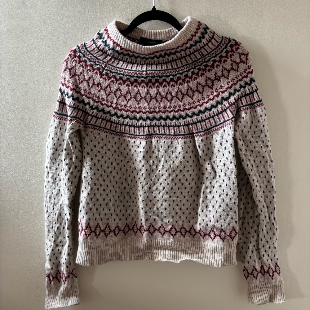 Vintage Fair Isle Cream Sweater